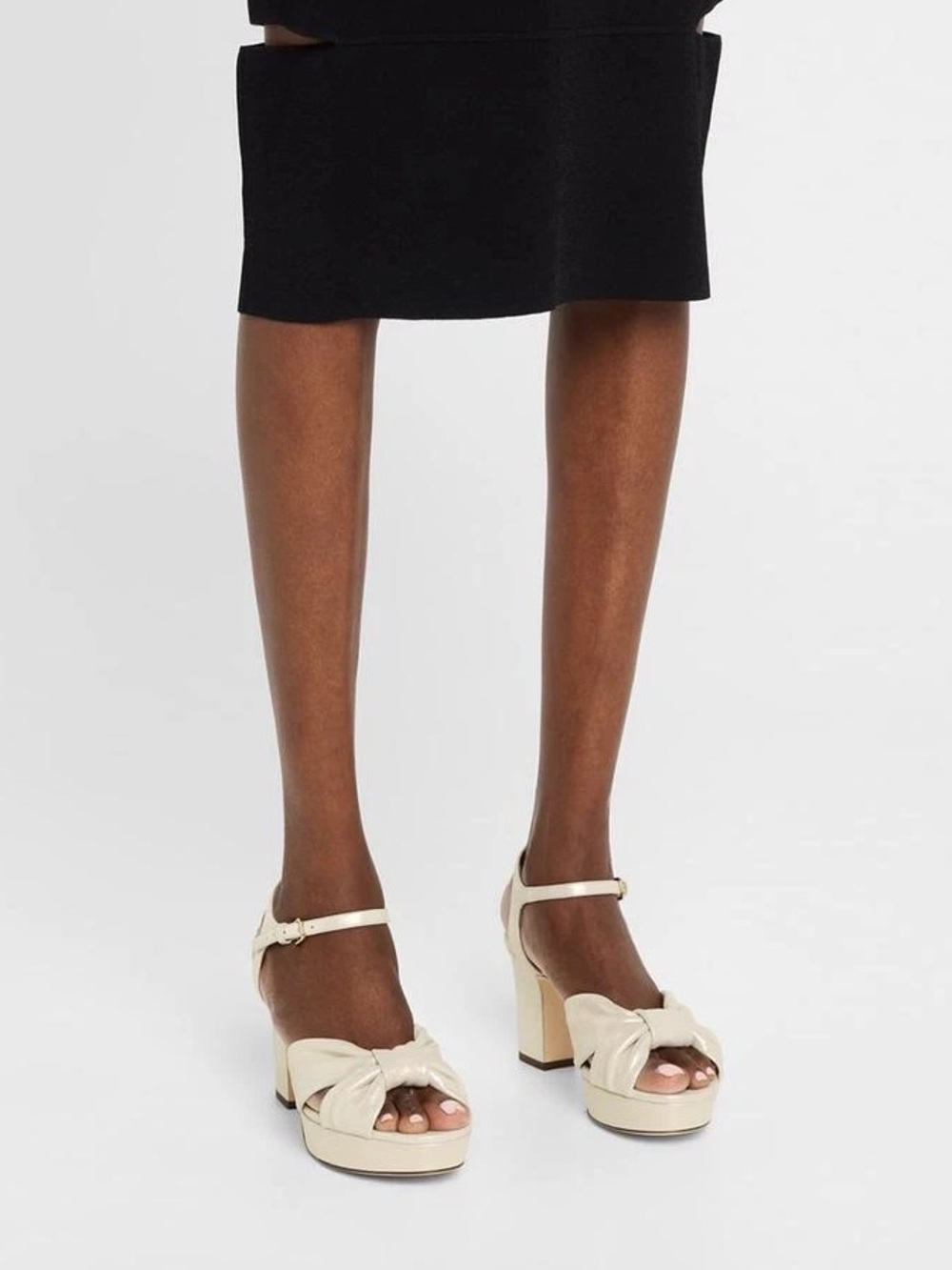 Like new Jimmy Choo Women’s Heloise 80 Shimmer Suede Platform Sandals $1,050 - Picture 4 of 16